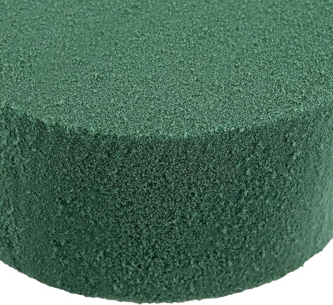 KOHAND 50 Pack 3 Inch Flower Round Floral Foam, Green Dry and Wet Foam Block, Round Foam Blocks for Artificial Flowers, Wedding Aisle Flowers, Craft Project
