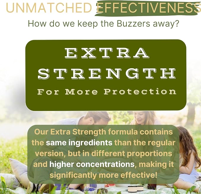 Buzz Defender 14oz Outdoor Citronella Candles | Highly Effective 100% Natural | 64h Burn time | 2X | Large Citronella Candles Outdoor, Ideal for the Backyard Porch, Patio and Camping | Extra Strong