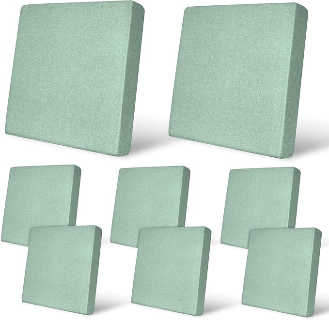 pickyNproud 8Pcs Patio Cushion Covers Stretch Outdoor Couch Cushions Slipcovers Replacement Washable Furniture Protector with Elastic Bottom Sofa Chair Seat Cover, Aqua Green