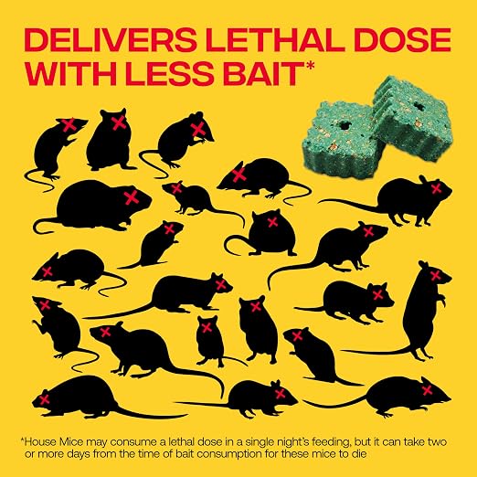 Victor Fast-Kill Bait Blocks II - 86-Count Rat and Mouse Poison Bait Blocks for Indoor and Outdoor Rodent Control, Eliminate Norway Rats, Roof Rats, & House Mice, Rodent Killer, 4lb Bag, M904B