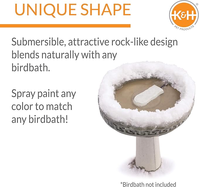 K&H Pet Products Ice Eliminator Original Birdbath Deicer Natural Original 50 Watts