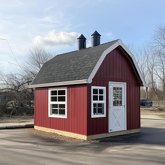 WRISIN 2 Pack Shed Windows - 24" W x 27" H Flush Mount, White Household Windows for Small Playhouses, Barns, Chicken Coops