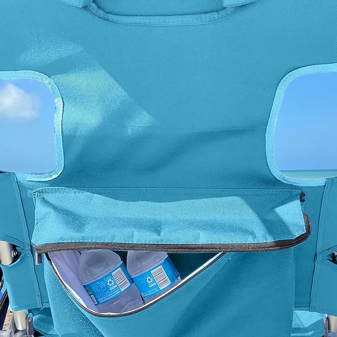 Ostrich the Backpack 3N1 Portable Chair with Cooler Bag and Reclining Lounger for Tanning, Camping, Beach, and Outdoor Essential, Light Blue