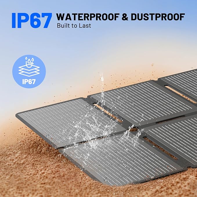 SOLUPUP 100W Portable Solar Panels-24% High Efficiency-Compact 8-fold Design MC-4 Output for Power Station Generator Power Banks RV & Emergency IP67 Waterproof for Camping RV Travel Outdoor Activities