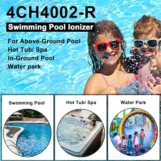 mooncar 4CH4002-R Swimming Pool Ionizer Chamber Replacement Chamber for Hybrid Pool Treatment System(2-psck)