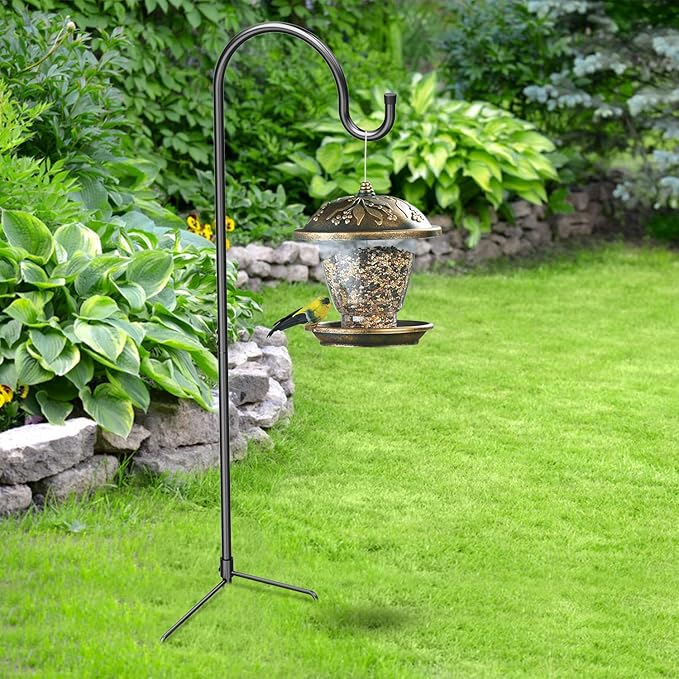 GOFORWILD Shepherd Hook Made of Premium Metal for Garden Decor, Plant Hanger, Lantern Hook, Solar Light Hanging and Wedding Decor, 33 Inch, 4 Pack