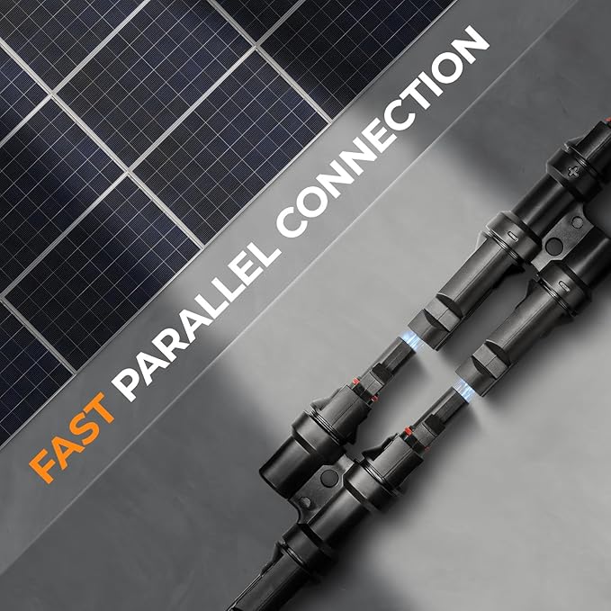 Solar Panel Connector 2 to 1 2 Way Solar Panel Splitter 1000V FMM+MFF Y Branch Solar Panel Parallel Connectors for Parallel Connection Between Solar Panels (5 Pair 2 to 1)