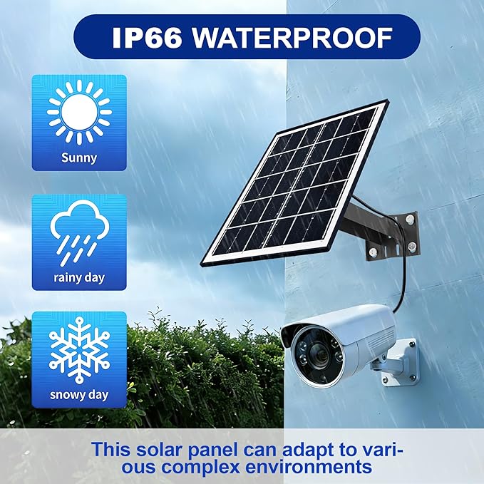 Eco-friendly 4.5W 5V Monocrystalline Solar Panel, Type-C Interface, IP66 Waterproof, 6.5-foot Cable, High Conversion Rate, Compatible with Various Electronic Devices