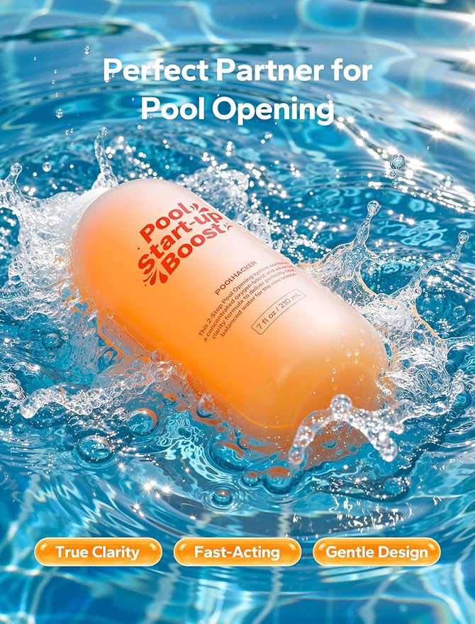 POOLHACKER 5 in 1 Pool Opening Kit - Pool Start Up Kit for Above Ground & Inground Pools, Easy to Use, Up to 15,000 Gallons