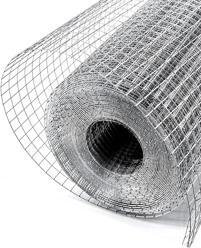 Chicken Wire Mesh 1/2 inch 36 x 100 ft 19 Gauge - Hot Dipped Galvanized Hardware Cloth Wire Mesh Roll Garden Fencing Welded Wire Mesh & Wire Cloth Gopher Wire