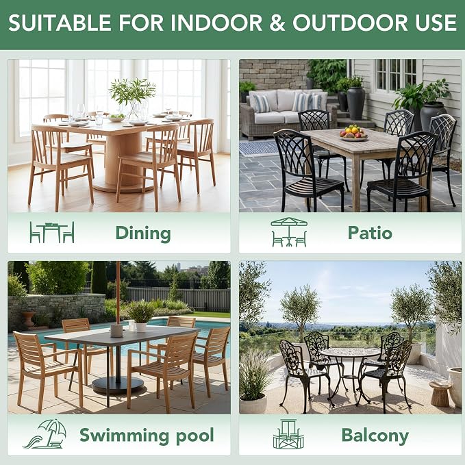 Outdoor Chair Cushions Set of 2: Waterproof & Fade Resistant Patio Furniture Cushions - 18.5 x 16 x 2 Inch Non Slip Round Corner Seat Cushion Pads with Removable Cover for Garden Yard Lawn, Black