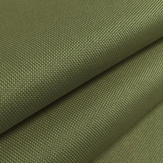 Waterproof Canvas Fabric by The Yard 58inch 600D Upholstery Material Polyester Fabric Outdoor Water Resistant Fabric for Sewing Chair Patio Cushion Purse Bag Interior, Pre Cut 1 Yard Olive Green
