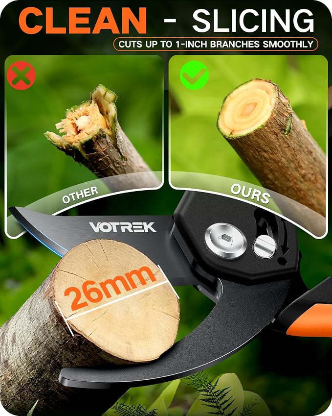 8.5" Pruning Shears for Gardening & 8inch Mini Chainsaw Cordless, [3.0AH] Battery Powered Electric Chain Saw