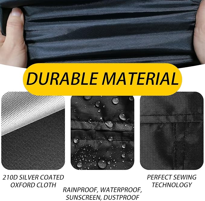 130 x 84 inch Inflatable Pool Cover, Cover is Made of 210D Heavy-Duty Waterproof Oxford Fabric with Precision Double Stitching, Fits 11 x 7 ft Frame Pool and Solar Pool Cover, 20s Easy Set