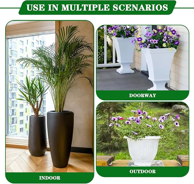 Adjustable Plant Risers for Inside Pots-100lb Heavy Duty Metal Plant Riser with Rubber Feet, Easy Assembly, Fits Round/Square/Tapered Pots, Indoor Outdoor Use (Adjustable Size Range:10-14"- 1Pack)