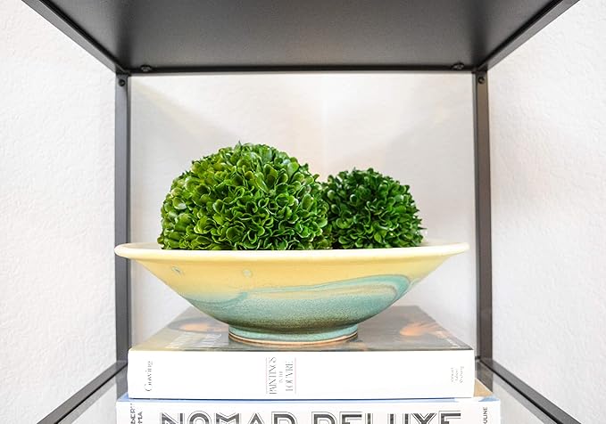 Admired by Nature 3pcs 5" Ball Topiary Plants Artificial Boxwood Topiary Faux Topiaries Artificial boxwood balls for pots for Wedding Decoration, Home Decor, Office Desk, Front Porch Indoor & Outdoor