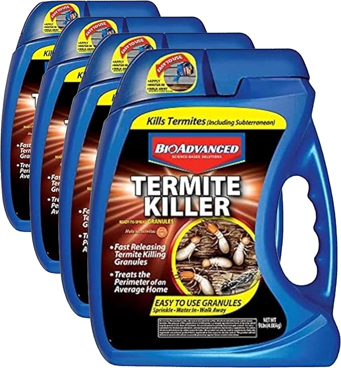 BioAdvanced Termite Killer Granules, 9 lb, 200 Linear Feet (Pack of 4)