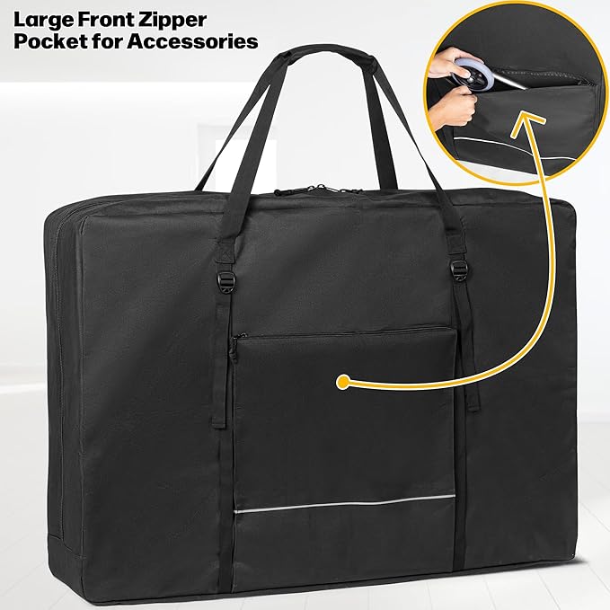 GRAOSO Carrying Bag for Folding Chair, Storage Case Fits for Beach Chair, Zero Gravity Lounge Chair, Director Chair, Folding Walker/Wheelchair, Great for Camping, Travel, Outdoors, Black