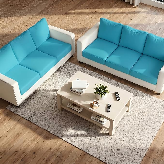 pickyNproud 12Pcs Patio Cushion Covers Stretch Outdoor Couch Cushions Slipcovers Replacement Washable Furniture Protector with Elastic Bottom Sofa Chair Seat Cover, Aqua Blue