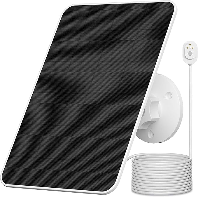 Solar Panel Charger Compatible with Arlo Pro 3/Pro 4/Pro 5S/Pro 3 Floodlight/Ultra/Ultra2 Camera,5V 4W Solar Panels Charging,IP66 Weatherproof,w/9.8ft Charging Cable,Adjustable Wall Mount(1 Pack)