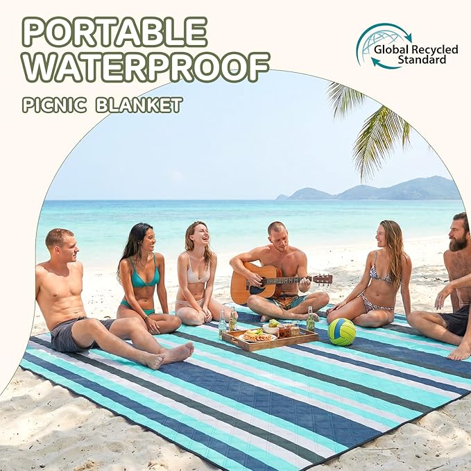 Genovega Waterproof Beach Blanket Picnic Outdoor Mat Rug Men Birthday Male Boss Coworker Gifts Teacher Friend Colleague Office Manager Supervisor Executive Assistant Inter Farewell Appreciation Cool