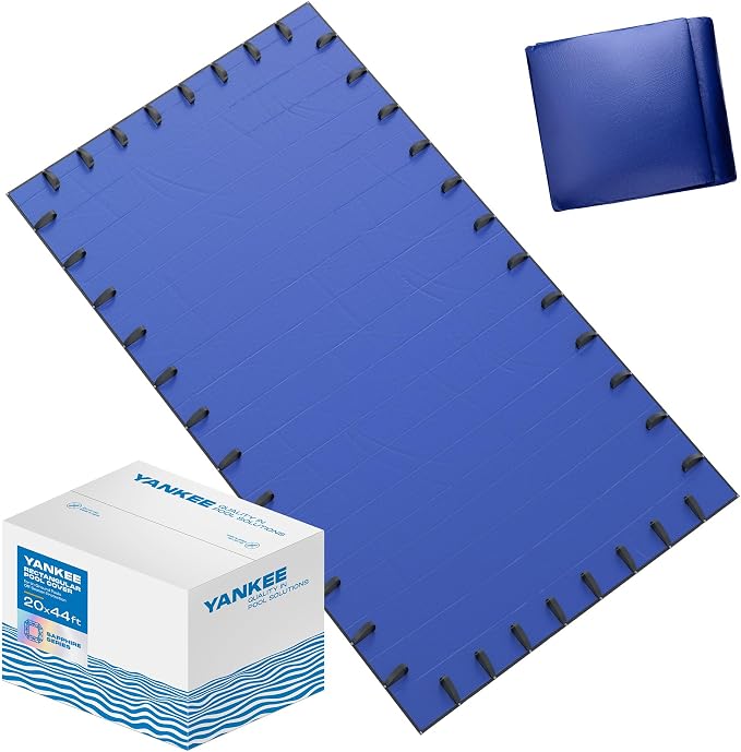 Yankee Pool Cover for 20x44 ft Rectangular Pool: Extra Thick & Durable | Sapphire Series of Premium Cold- and UV-Resistant In-Ground Pool Protection