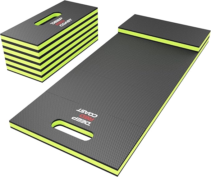 Foldable EVA Utility Mat with Handle & Strap, 47" × 15.8" High Density EVA Foam Kneeling Pad for Garage Work, Workshop Repair, Yard Tasks, Gardening