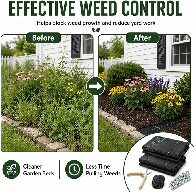 Weed Barrier Fabric Heavy Duty (3×100ft)