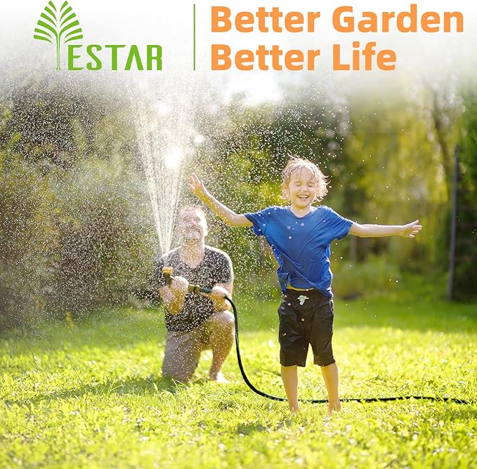 Retractable Garden Hose Reel 5/8 in x100 ft, Heavy Duty Wall Mounted Hose Reel with 10- Function Sprayer Nozzle, Any Length Lock/Automatic Slow Return System,180° Swivel Bracket