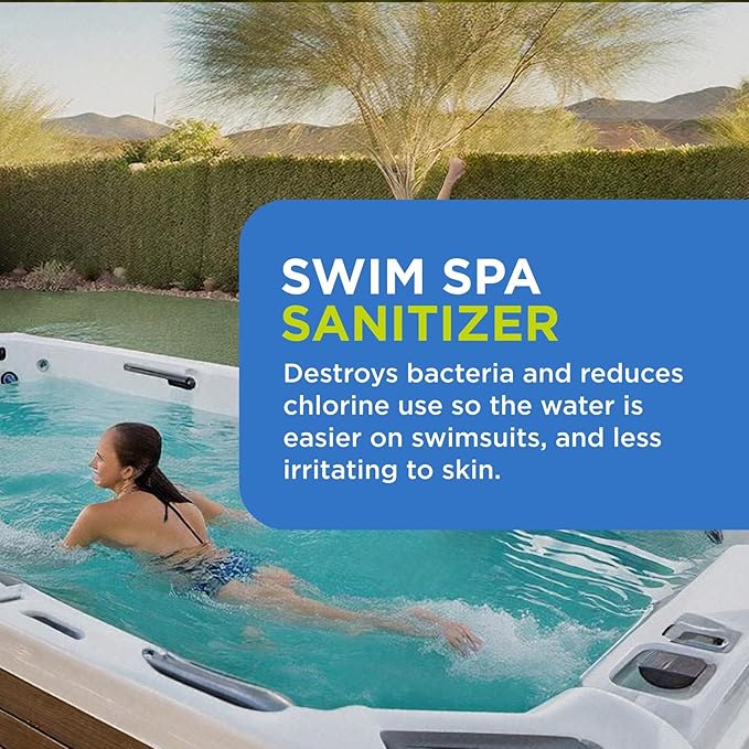 FROG @Ease Floating System for Swim Spas - Quick & Easy Self-Regulating Swim Spa Sanitizer - Swim Spa Maintenance System with Sanitizing Minerals & SmartChlor Technology