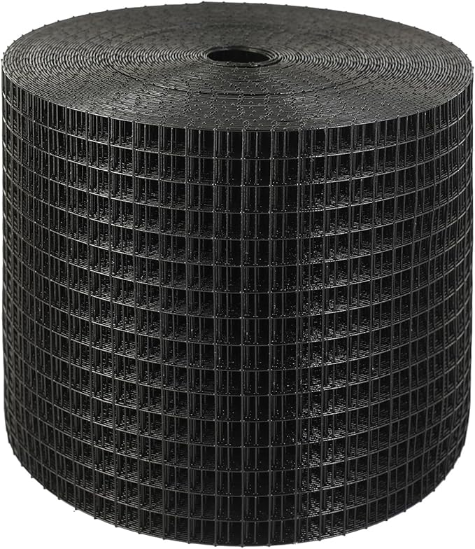 VEVOR 6 inch x 100ft Solar Panel Bird Guard, Critter Guard Roll Kit with 60pcs Durable Metal Fasteners, Solar Panel Guard with Rust-Proof PVC Coating, 1/2 inch Wire Roll Mesh