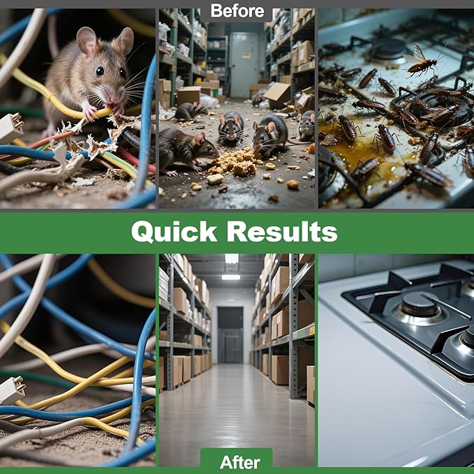 Mouse Rodent Repellent, 32 Pack Peppermint Oil Mice Repellent for Mice, Rats, Squirrels, Spiders and Pests, Indoor/Outdoor Natural Mouse Deterrent, Keeps Rodent Away from Garden & Home (Mint)