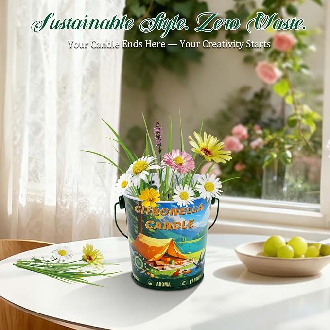 Large Soy Citronella Candles Outdoor, 21.2oz 120H Citronella Candles, Non Toxic Outdoor Candle for Patio & Camping, Natural Lemongrass Summer Candle Outside Gifts for Home Scented