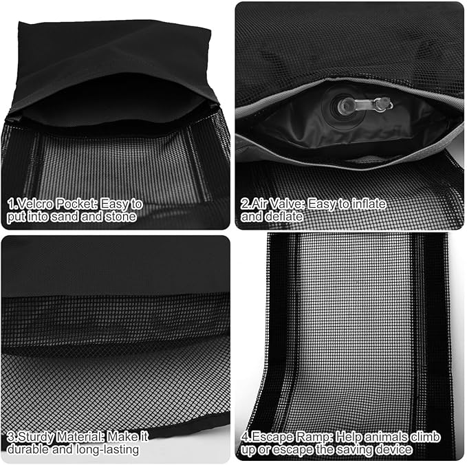 2 Pack Animal Saving Escape Ramp for Swimming Pool, Pool Critter Escape Ramp, Floating Rescues Frog Saver for Swimming Pool Critter Escape Ramp