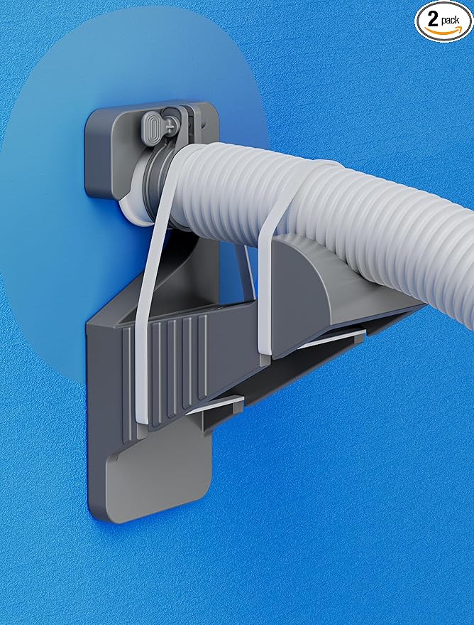SHAPON 2Pcs Swimming Pool Pipe Holders, Above Ground Pool Accessories Compatible with Intex Pools, Pool Hose Support Bracket – Prevents Pipe Sagging for Pool Accessories