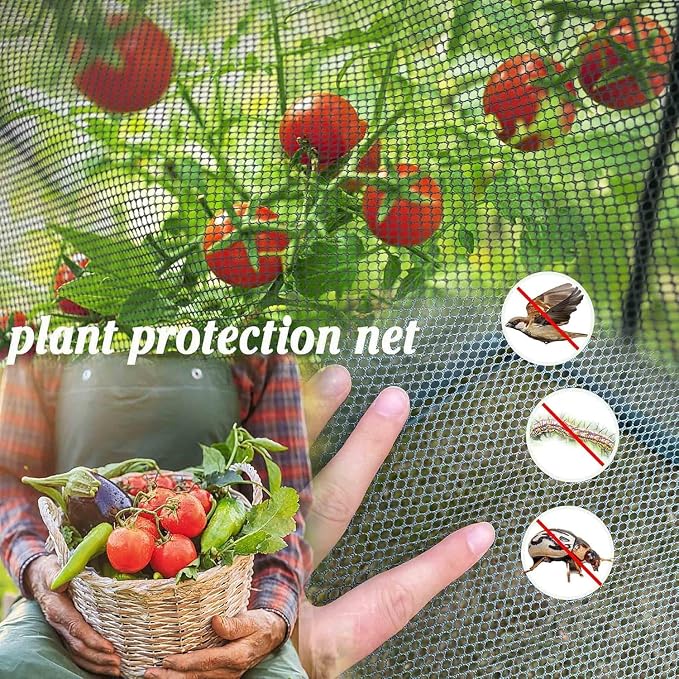 49''x49''x72.8''Plant Crop Cage Netting Cover Replacement (Not Included Frame)