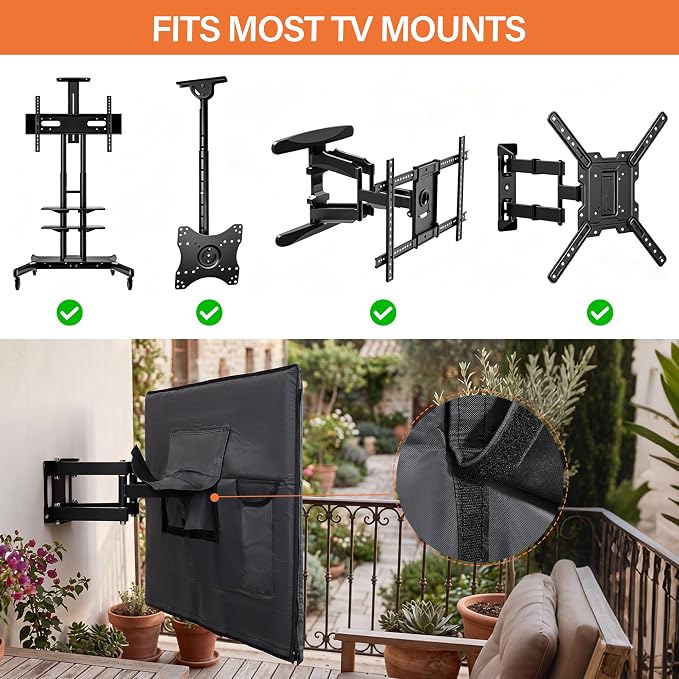 Outdoor TV Cover - All-Weather Waterproof Universal for 30 to 32 Inch TVs