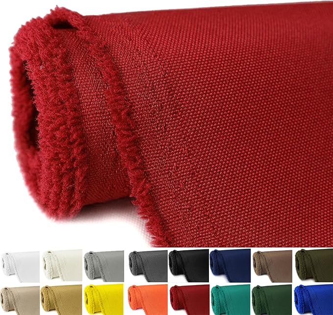 Waterproof Canvas Fabric by The Yard 58" W 600D Upholstery Polyester Material Indoor Outdoor Water Resistant Fabric for Chair Cushion Furniture Cover Sewing DIY Cloth, 2 Yards Red