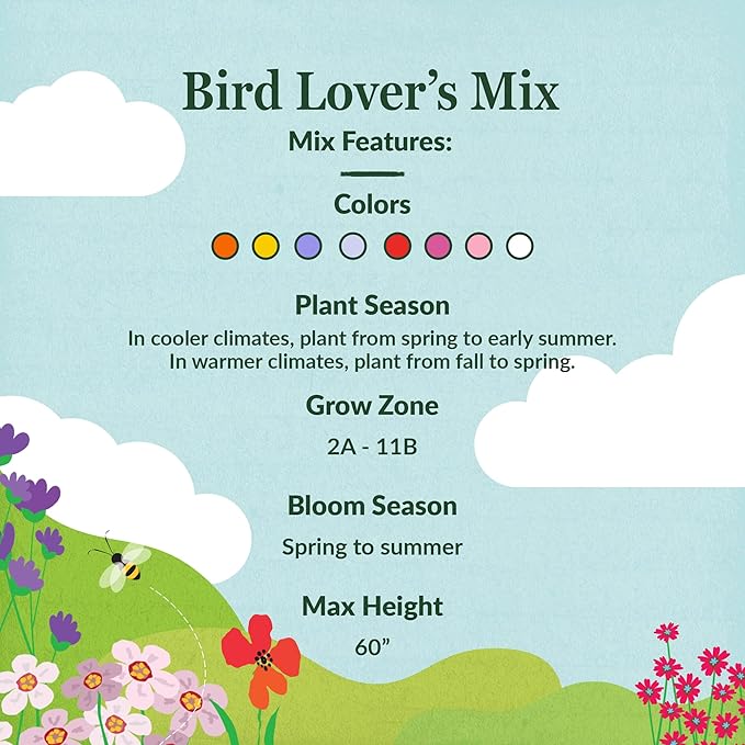 Ferry Morse Wildflower Seeds Mix - Non-GMO, Pollinator Friendly, Pollinator Garden - 1 lb - Other