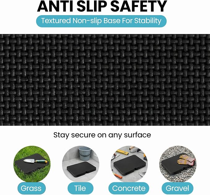 Extra Thick Foam Kneeling Pad for Gardening and Exercise Soft Comfortable Knee Cushion Mat for Floor Work Yard Tasks and Home, Set of 2 Large Black