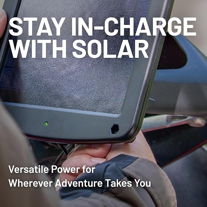 Battery Tender 5 Watt Solar Panel 12V Battery Charger with Charge Controller - IP67 Weatherproof - Windshield Mountable for Motorcycles, Cars, SUVs and Campers - 021-1171