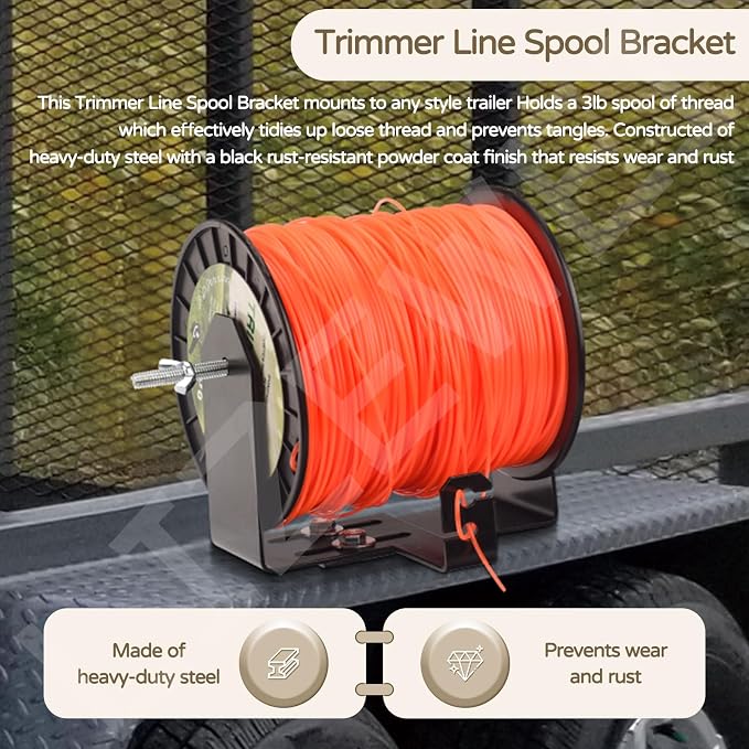 Mower Trimmer Utility Kit, Heavy Duty Weed Eater Rack, Weed Wacker Trimmer Line Holder (Adjust Width 4.5"-8.6"), Trimmer Tool Holder Organizer Hangers W/Hardware, and 3-Pcs Waterproof Trimmer Cover