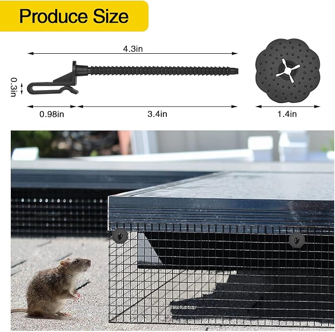 Solar Panel Bird Guard Fastener Clips,50 Sets Critter Guard Fasteners,Premium Nylon Solar Panel Clips for Attaching Wire Mesh to Solar Panels,Critter Guard Kit for Bird Pigeon Fence