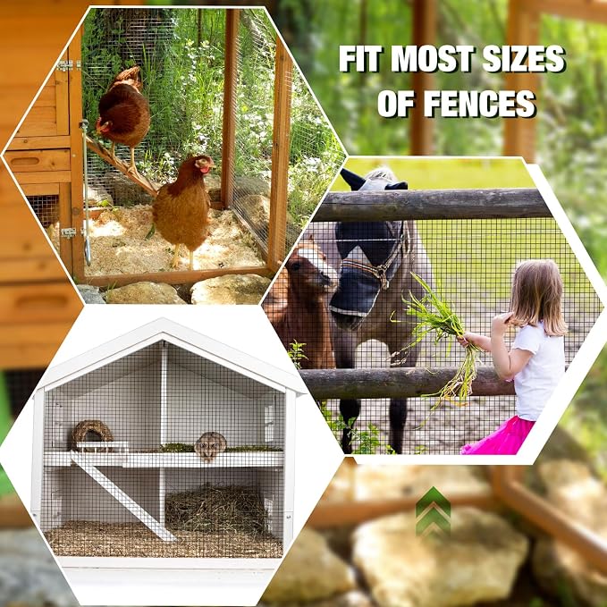 Tatuo Hardware Cloth 1/2 Inch 48in x 100ft Hot Dip Galvanized After Welded Cage Mesh Rolls 21 Gauge Metal Chicken Wire Roll Wire Fencing Poultry Netting for Raised Garden Rodent Animals(Black)