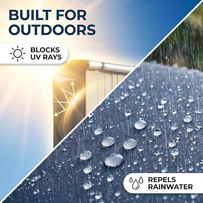 Outdoor Storage Shed Cover 54"x34"x72" - Waterproof UV-Resistant Dustproof Cabinet Cover for Suncast Sheds, Black (Cover Only)