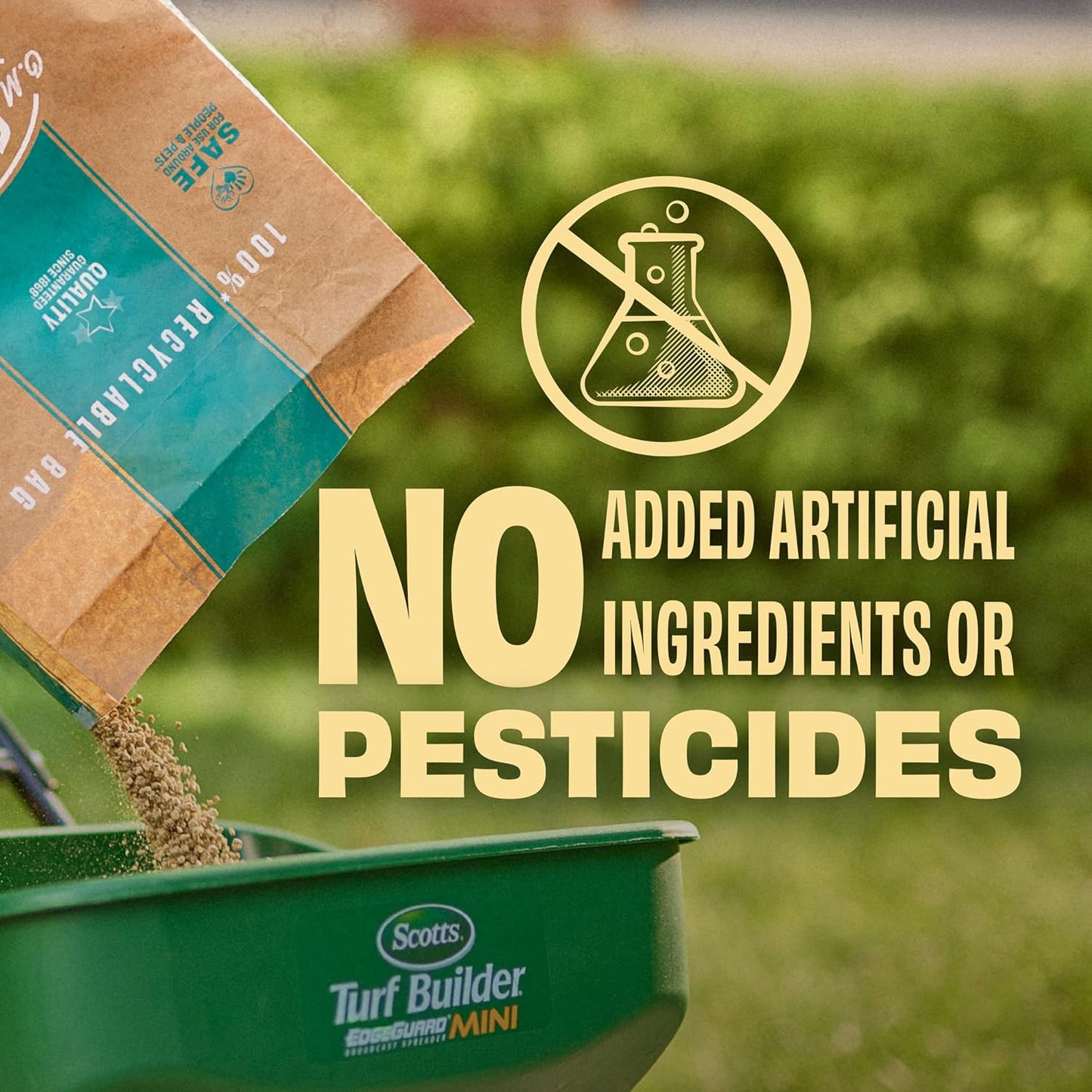 O.M. Scott and Sons Natural Grass Food, Food for Lawns, Fertilizes for up to 10 Weeks, Covers up to 2,000 sq. ft., 12.72 lbs., 2-Pack