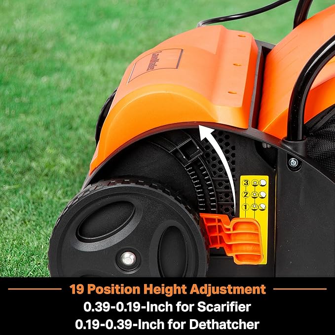 LawnMaster 13" Scarifier and Dethatcher Bundle with VEVOR 24.4-25.6" Compost Spreader
