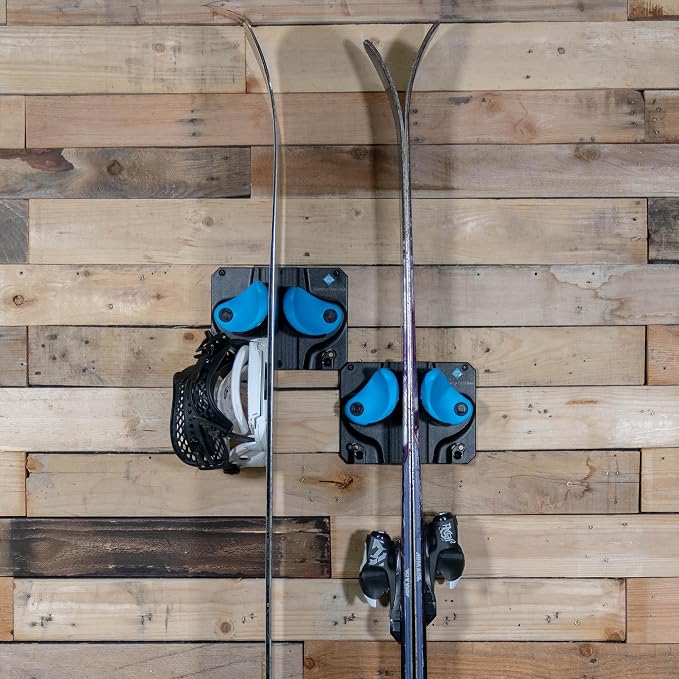 Gravity Grabber - Ultimate Ski & Snowboard Wall Rack | Secure, Non-Slip Storage | Fits Any Ski/Board | Garage Organization | Ski Storage Rack | Snowboard Storage Rack | Winter Gear Organizer | 2 Pck