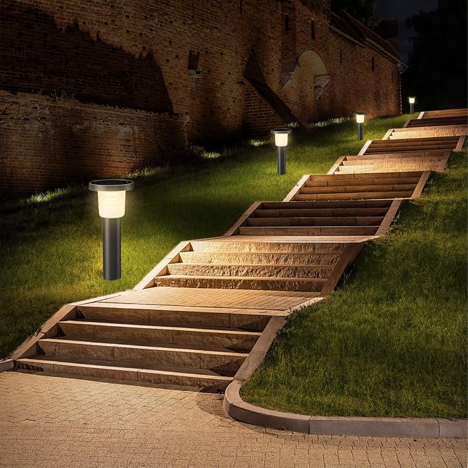 Lightonight Solar Pathway Lights Outdoor 2 Pack, IP65 Waterproof Solar Powered Outdoor Lighting with 3-Color Remote Control, Auto On/Off Landscape Lights for Yard, Garden, Driveway, Patio, Walkway