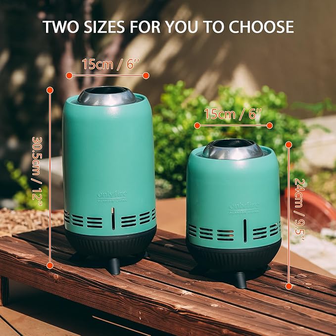 Tabletop Fire Pit Burning Woods/Pellets, Portable Small Fireplace with Storage Bag for Camping Tailgating RV Patio Backyard, Smokeless Camping Stove 9.5", FP055 Blue